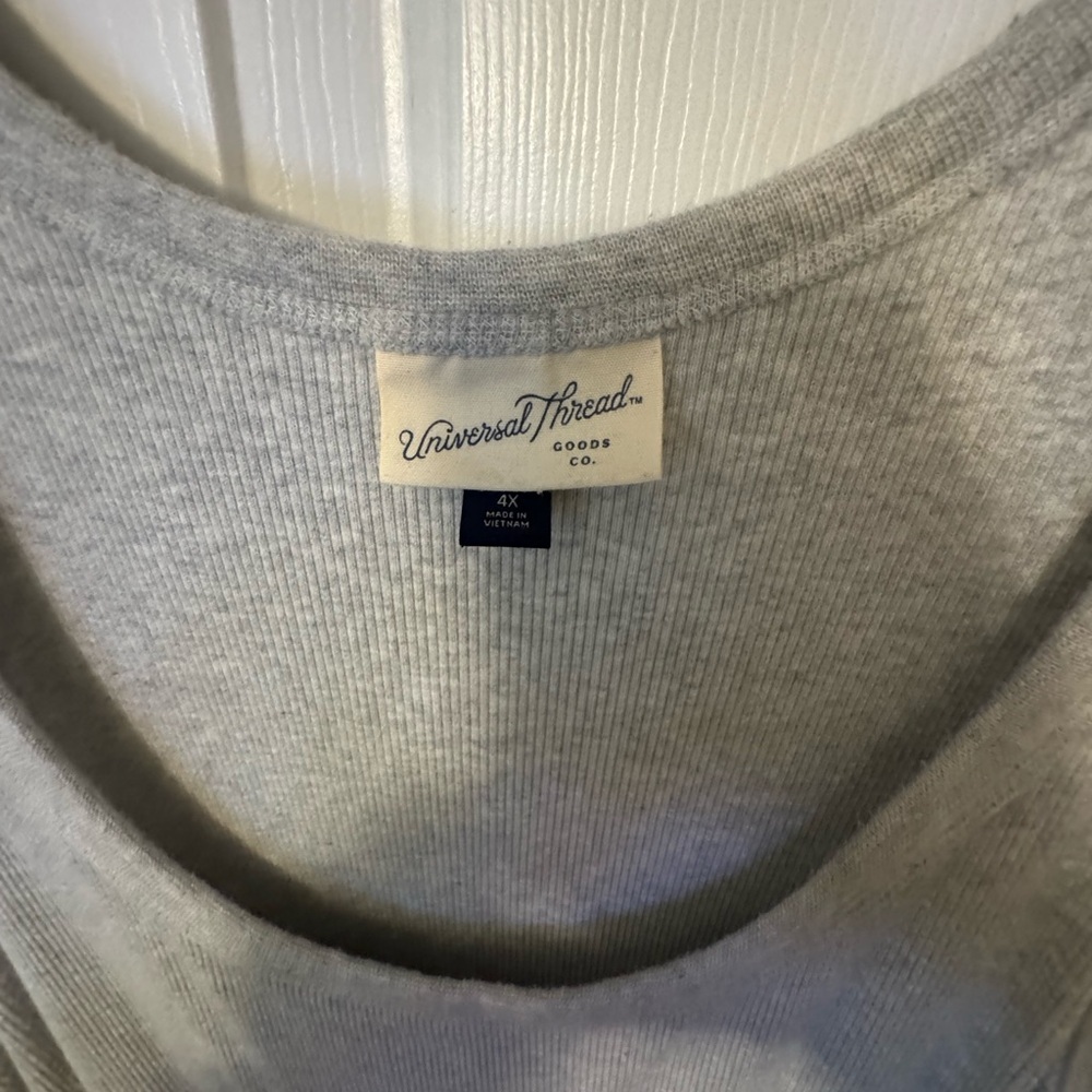 Universal Thread Light Gray Ribbed Dress - Picture 2 of 4